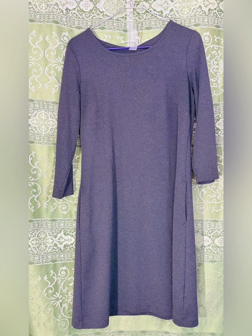 Classic Dark Gray and Black Long Sleeve Women's Dress